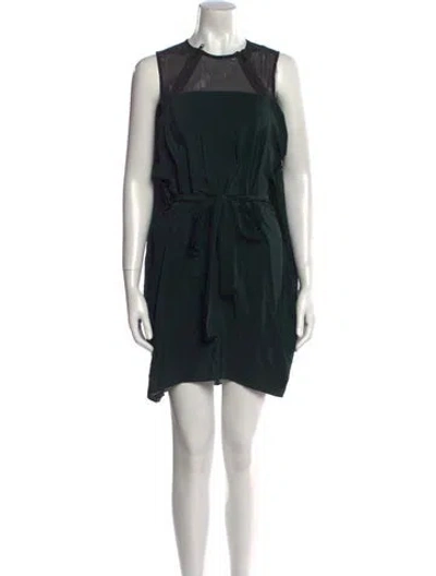 Pre-owned Allsaints Silk Mini Dress In Black