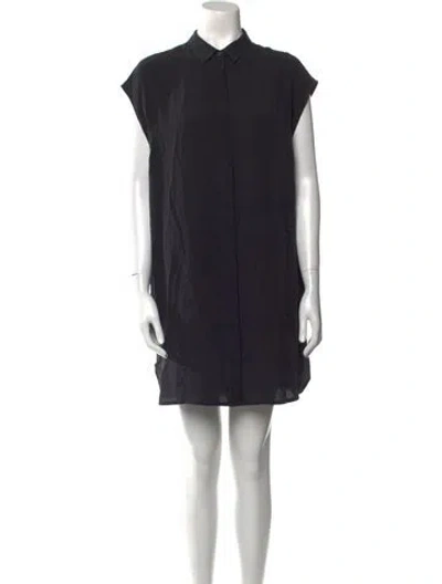 Pre-owned Allsaints Silk Mini Dress In Black