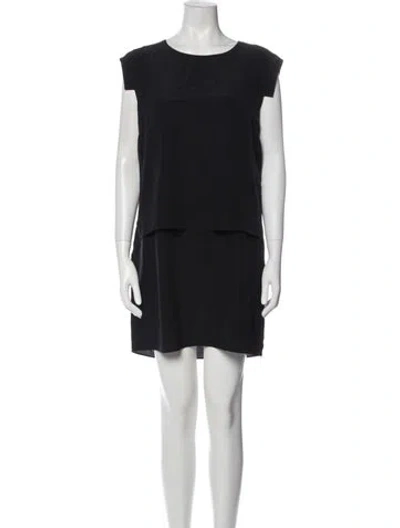 Pre-owned Allsaints Silk Mini Dress In Black