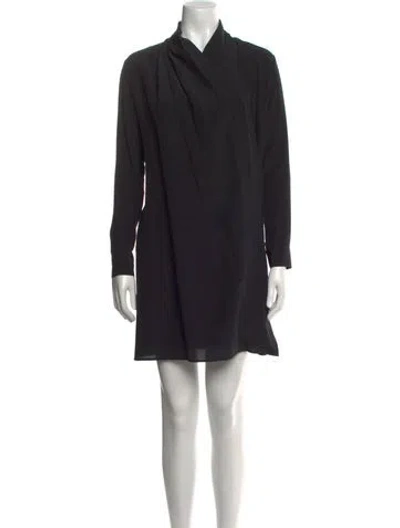 Pre-owned Allsaints Silk Mini Dress In Black