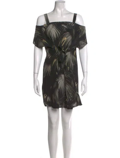 Pre-owned Allsaints Silk Mini Dress In Black