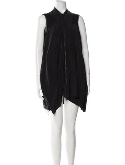 Pre-owned Allsaints Silk Mini Dress In Black