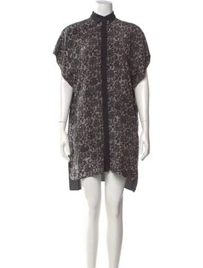 Pre-owned Allsaints Silk Mini Dress In Black