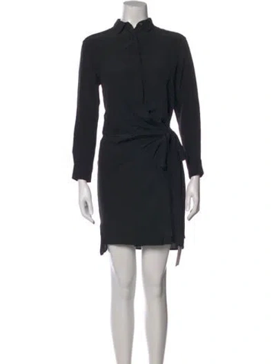 Pre-owned Allsaints Silk Mini Dress In Black