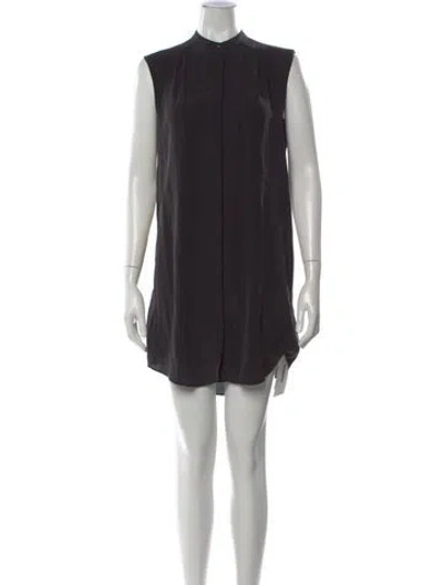 Pre-owned Allsaints Silk Mini Dress In Black