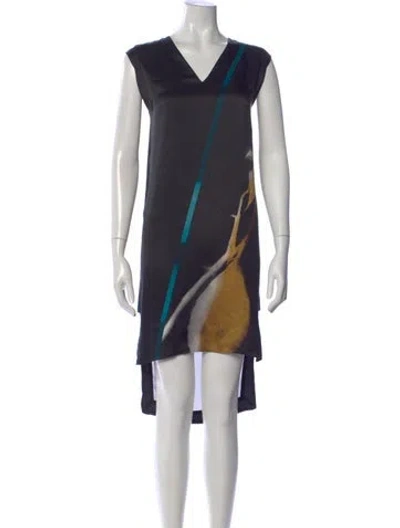 Pre-owned Allsaints Silk Mini Dress In Black