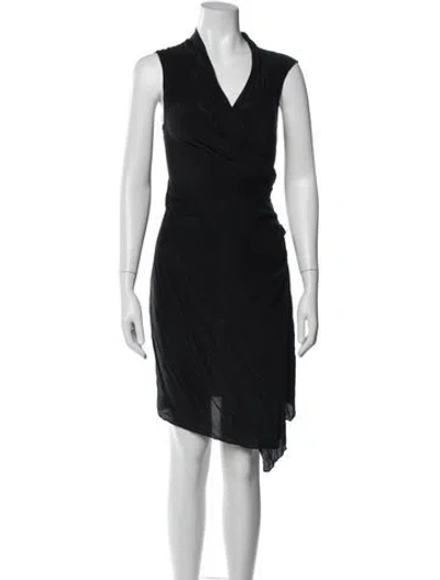 Pre-owned Allsaints Silk Mini Dress In Black