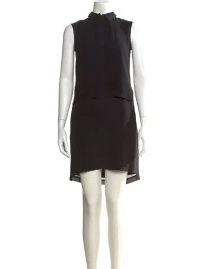 Pre-owned Allsaints Silk Mini Dress In Black