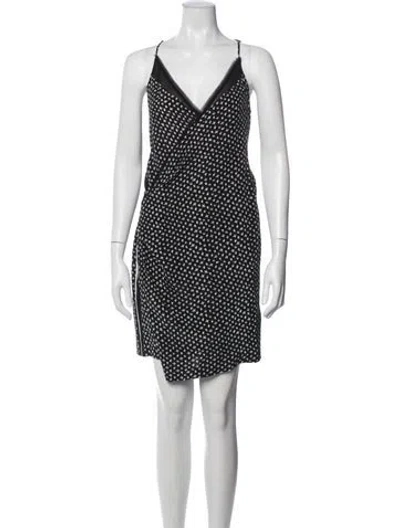Pre-owned Allsaints Silk Mini Dress In Black
