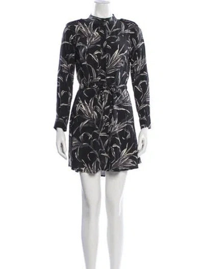 Pre-owned Allsaints Silk Mini Dress In Black