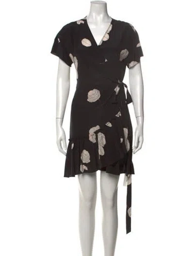 Pre-owned Allsaints Silk Mini Dress In Black