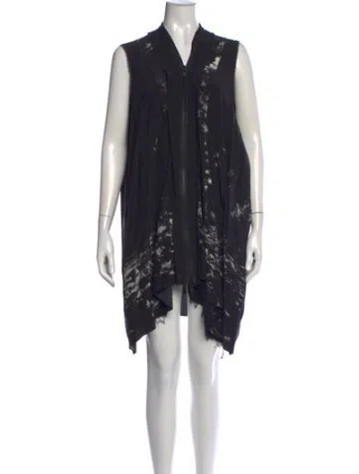 Pre-owned Allsaints Silk Mini Dress In Black