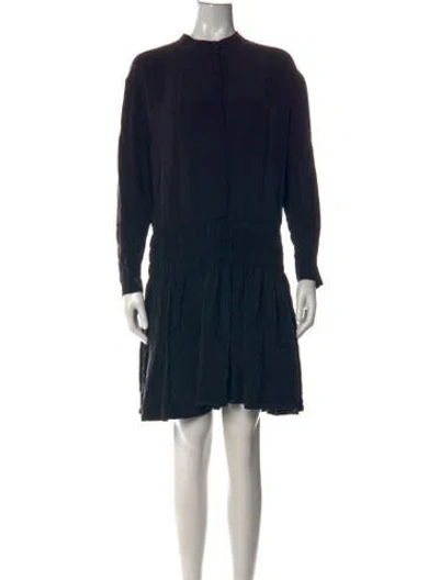 Pre-owned Allsaints Silk Mini Dress In Black