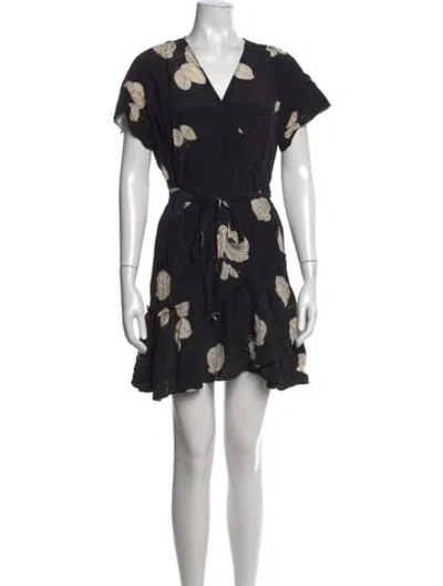 Pre-owned Allsaints Silk Mini Dress In Black