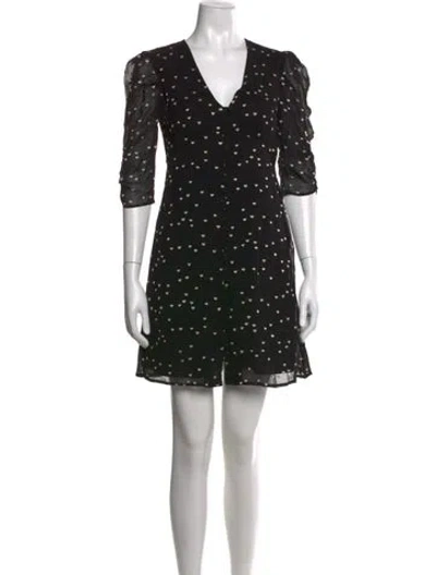 Pre-owned Allsaints Silk Mini Dress In Black