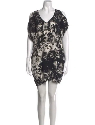 Pre-owned Allsaints Silk Mini Dress In Black