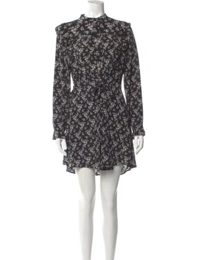 Pre-owned Allsaints Silk Mini Dress In Black
