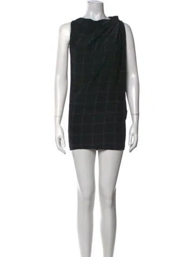 Pre-owned Allsaints Silk Mini Dress In Black