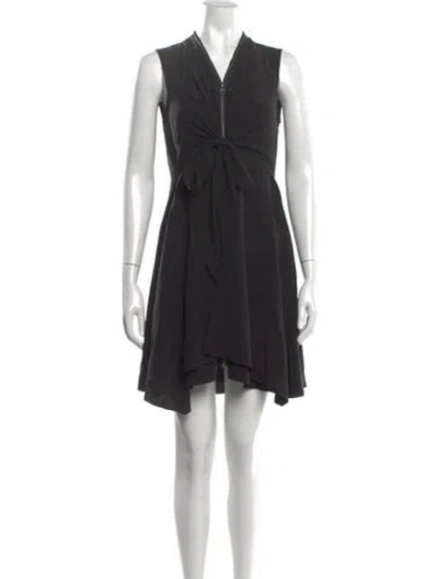Pre-owned Allsaints Silk Mini Dress In Black