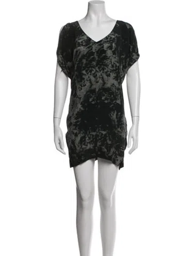 Pre-owned Allsaints Silk Mini Dress In Black