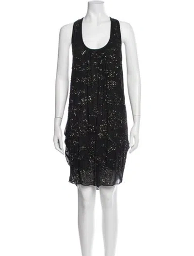 Pre-owned Allsaints Silk Mini Dress In Blue