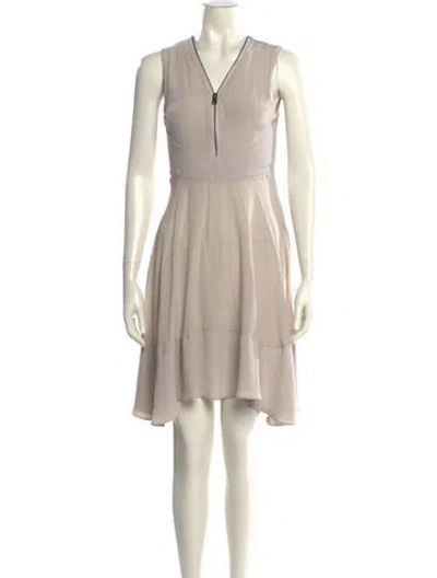 Pre-owned Allsaints Silk Mini Dress In Gray