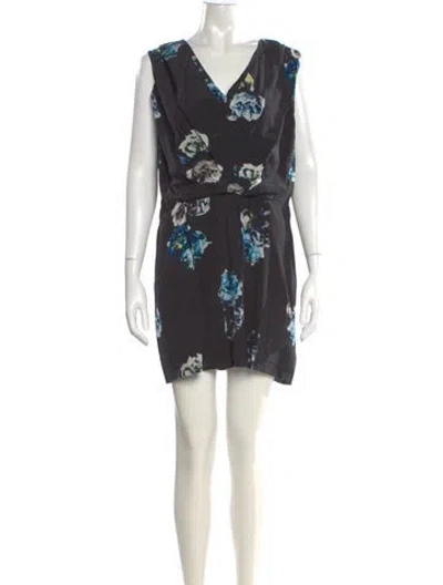 Pre-owned Allsaints Silk Mini Dress In Gray