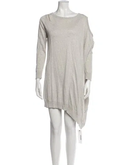Pre-owned Allsaints Silk Mini Dress In Grey