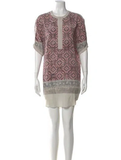 Pre-owned Allsaints Silk Mini Dress In Multi