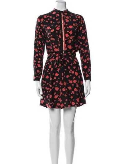 Pre-owned Allsaints Silk Mini Dress In Multi