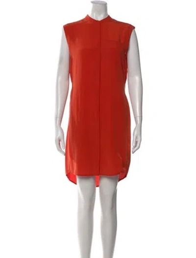 Pre-owned Allsaints Silk Mini Dress In Orange