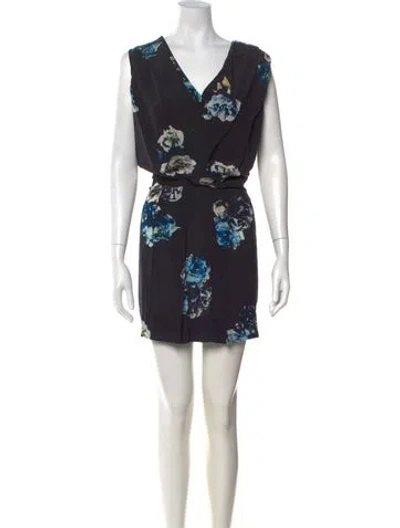 Pre-owned Allsaints Silk Mini Dress W/ Tags In Black