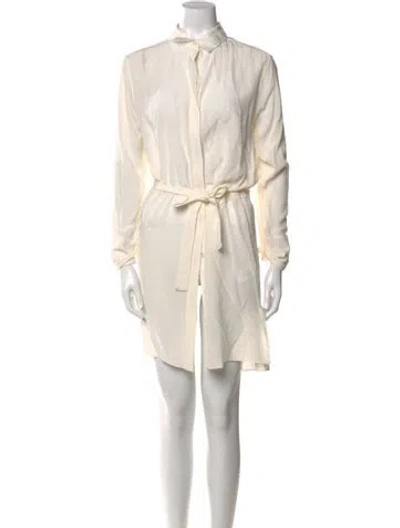 Pre-owned Allsaints Silk Mini Dress W/ Tags In Neutral