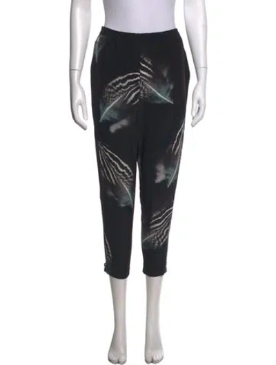 Pre-owned Allsaints Silk Straight Leg Pants In Black