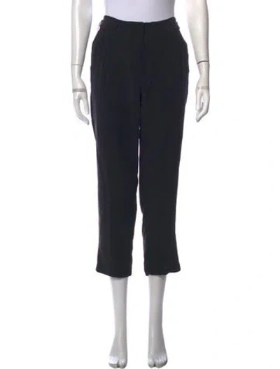 Pre-owned Allsaints Silk Straight Leg Pants In Black