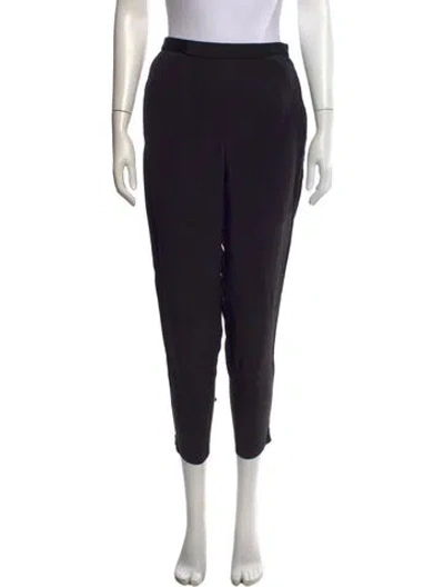 Pre-owned Allsaints Silk Straight Leg Pants In Grey