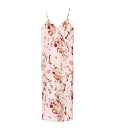 Allsaints Womens Armada Soft Pi Melody V-neck Floral-print Cotton-blend Midi Dress In Multi