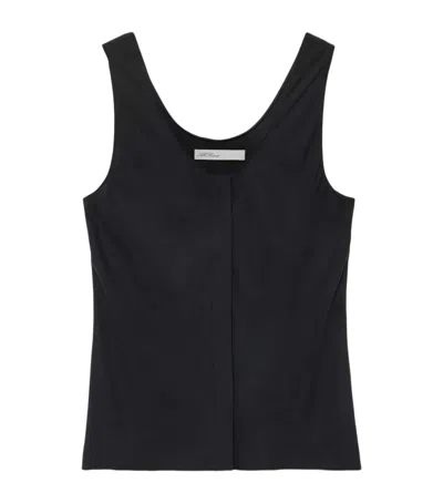 Allsaints Womens Milla Scoop-neck Silk-blend Cami Top Black