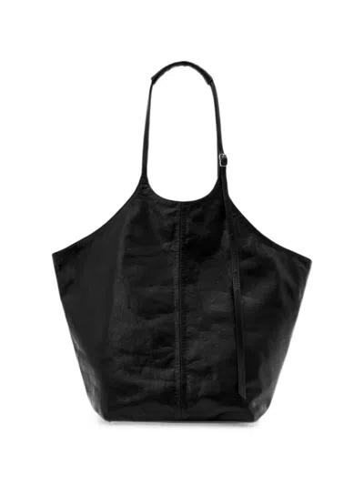 Allsaints Siloh Buckle-detail Tote Bag In Black