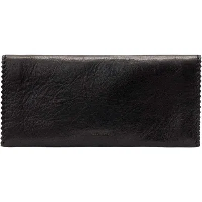 Allsaints Siloh Continental Leather Wallet In Black