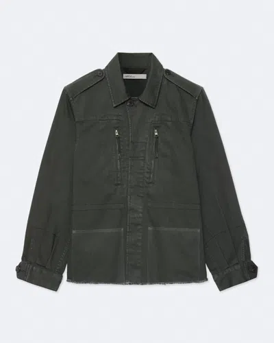 Allsaints Silvo Cotton Flight Jacket In Green