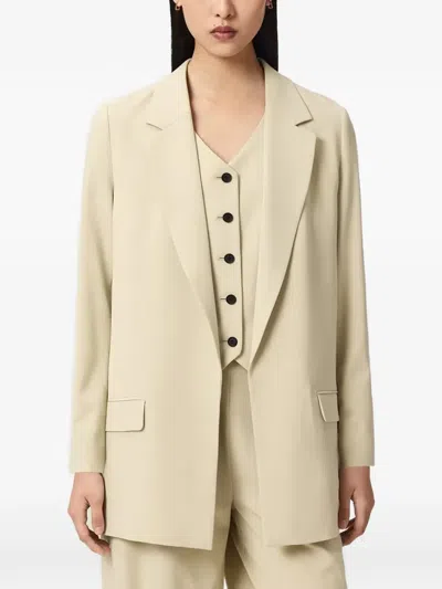 Allsaints Single-breasted Notched-lapel Blazer In Neutral