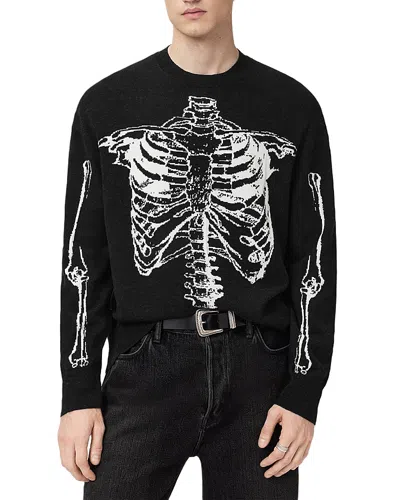 Allsaints Skelli Crew Sweater In Black
