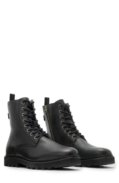 Allsaints Skiff Combat Boot In Black