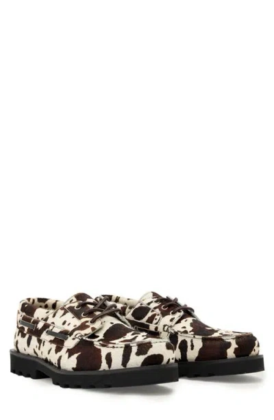 Allsaints Skiff Genuine Calf Hair Boat Shoe In Multi