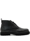 Allsaints Skiff Leather Boots In Black