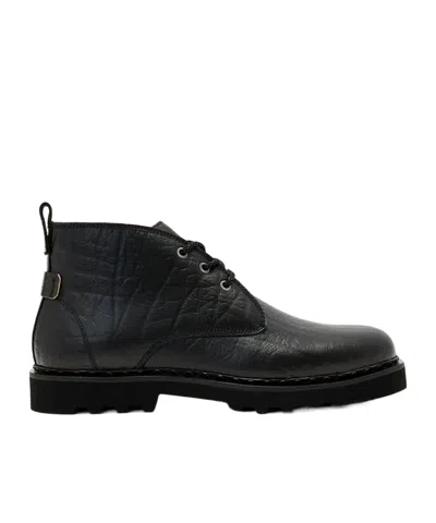Allsaints Skiff Leather Boots In Animal Print