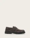 Allsaints Skiff Suede Boat Shoes In Brown