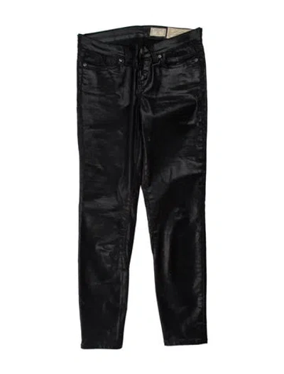 Pre-owned Allsaints Skinny Leg Pants In Black