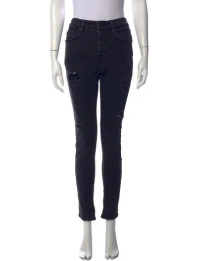 Pre-owned Allsaints Skinny Leg Pants In Black